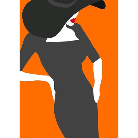 Lady No. 18 Black Modern Wood Framed Art Print by Salvadori, Sean