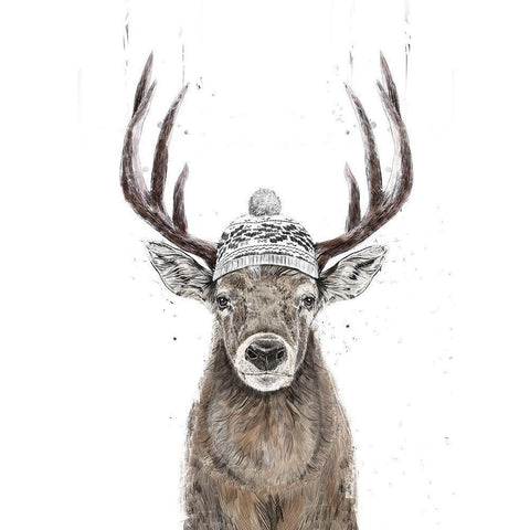 Lets Go Outside White Modern Wood Framed Art Print by Solti, Balazs