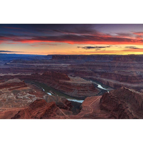 Sunset at Dead Horse Black Modern Wood Framed Art Print with Double Matting by Severn, Shawn-Corinne