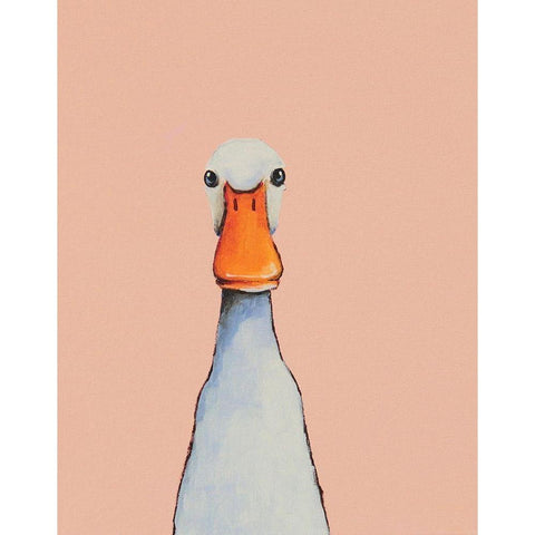 Little Duck Black Modern Wood Framed Art Print with Double Matting by Stewart, Lucia