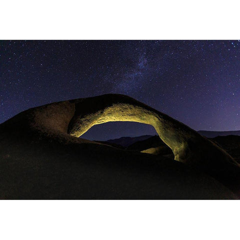 Backlit Mobius Arch Black Modern Wood Framed Art Print with Double Matting by Severn, Shawn/Corinne