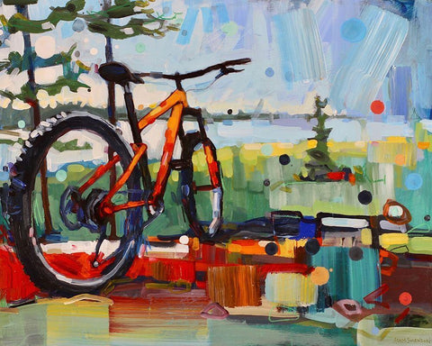 Wilder White Modern Wood Framed Art Print with Double Matting by Swanson, Adam