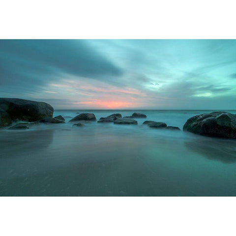 Roving Black Modern Wood Framed Art Print with Double Matting by Sieczkiewicz, David A.