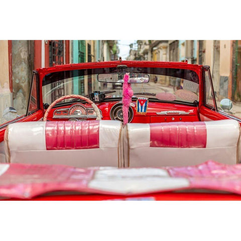 50s Car, Havana Gold Ornate Wood Framed Art Print with Double Matting by Silver, Richard