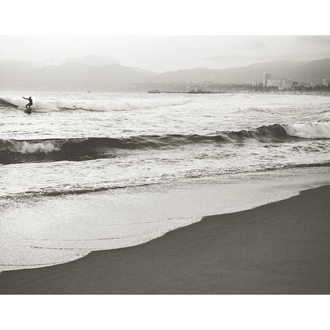 BW Surfer No. 1 Black Modern Wood Framed Art Print by Soffia, Myan