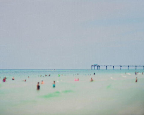 Dreams of The Gulf Coast White Modern Wood Framed Art Print with Double Matting by Soffia, Myan