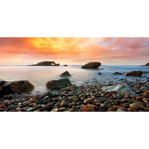 Timeless Black Modern Wood Framed Art Print with Double Matting by Sie, Lee