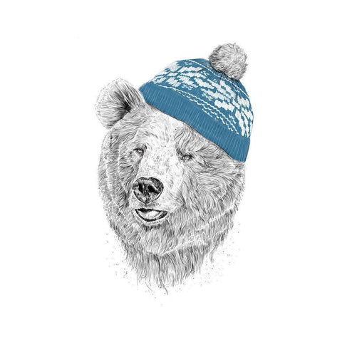 Hello Winter White Modern Wood Framed Art Print by Solti, Balazs