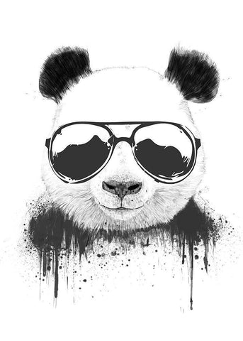 Stay Cool Black Ornate Wood Framed Art Print with Double Matting by Solti, Balazs