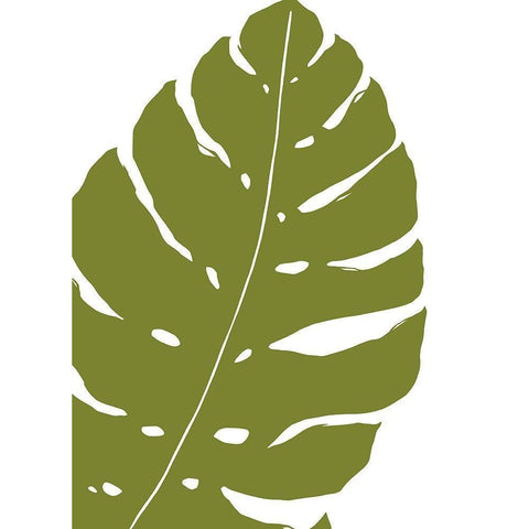 Monstera White Modern Wood Framed Art Print by Sierer, Trish