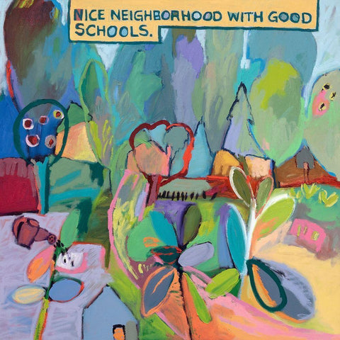 Nice Neighborhood With Good Schools Black Modern Wood Framed Art Print with Double Matting by Schmidt, Jane