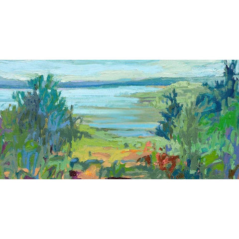 On A Clear Day Black Modern Wood Framed Art Print by Schmidt, Jane