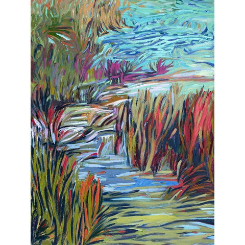 Water Symphony Gold Ornate Wood Framed Art Print with Double Matting by Schmidt, Jane