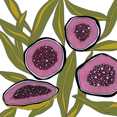 Bloom Burst White Modern Wood Framed Art Print with Double Matting by Sierer, Trish