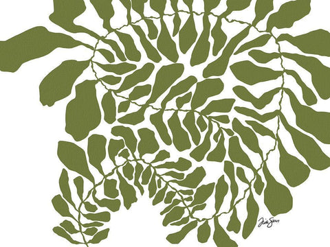 Spiralina White Modern Wood Framed Art Print with Double Matting by Sierer, Trish