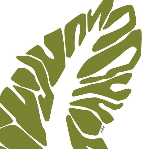 Tribal Palm Black Ornate Wood Framed Art Print with Double Matting by Sierer, Trish