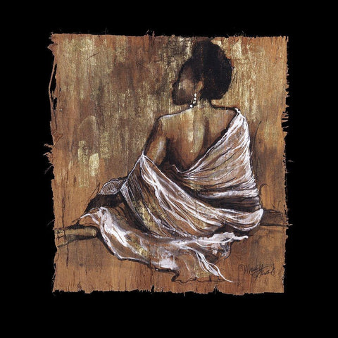 Soulful Grace III Black Ornate Wood Framed Art Print with Double Matting by Stewart, Monica