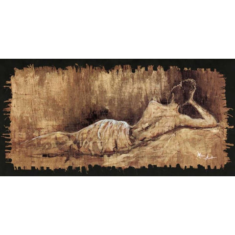 A Moment in Time Black Modern Wood Framed Art Print with Double Matting by Stewart, Monica