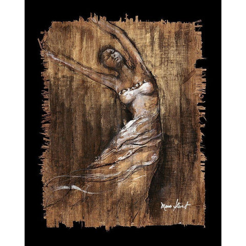 Graceful Motion II Gold Ornate Wood Framed Art Print with Double Matting by Stewart, Monica