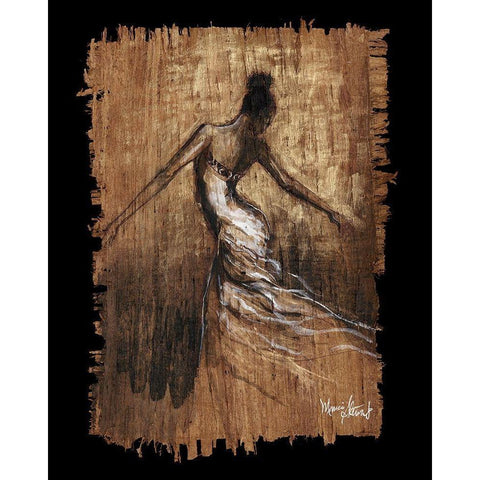 Graceful Motion III Black Modern Wood Framed Art Print with Double Matting by Stewart, Monica