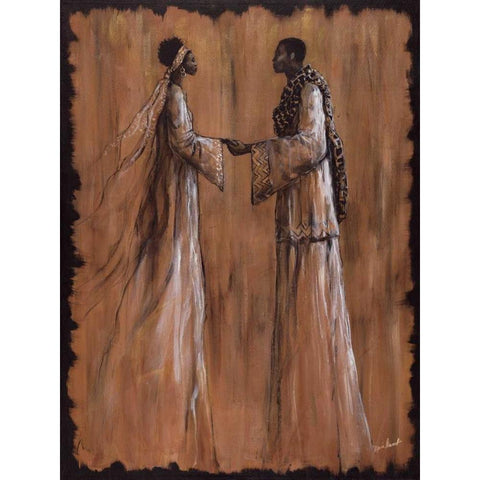 Promise Gold Ornate Wood Framed Art Print with Double Matting by Stewart, Monica