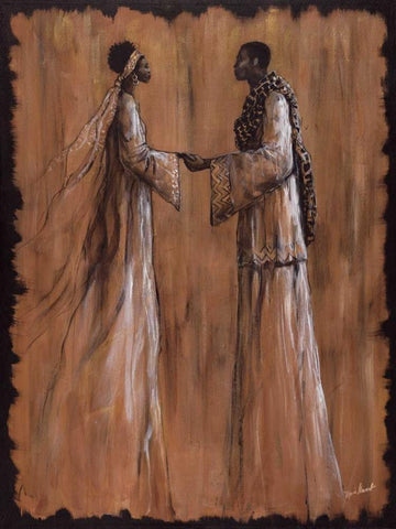 Promise Black Ornate Wood Framed Art Print with Double Matting by Stewart, Monica