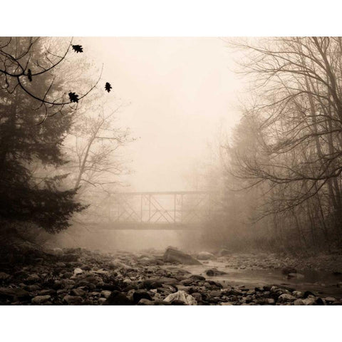 Parish Hill Bridge Black Modern Wood Framed Art Print by Triebert, Christine
