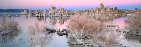 Mono Lake Sunset White Modern Wood Framed Art Print with Double Matting by Thomas, Alain
