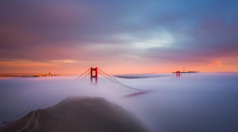 Just Another Day in the Bay White Modern Wood Framed Art Print with Double Matting by Toby Harriman Visuals