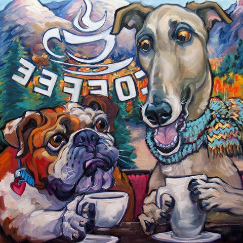 First Frost White Modern Wood Framed Art Print with Double Matting by Townsend, Connie R.