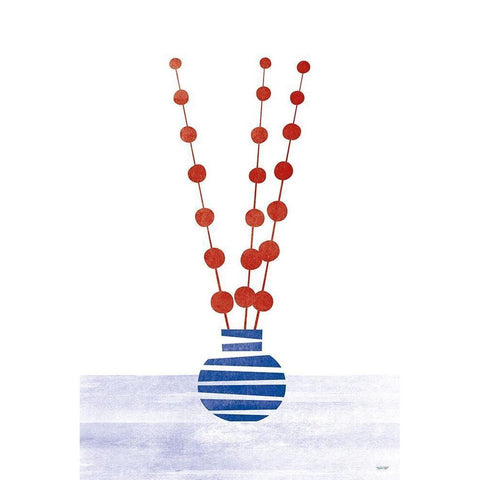 Flowers Gold Ornate Wood Framed Art Print with Double Matting by Tomas Design