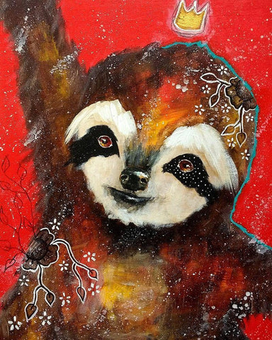 A Heart Filled with Joy White Modern Wood Framed Art Print with Double Matting by The Secret Hermit