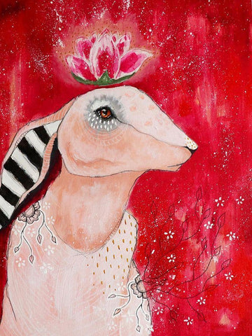 Deep Inside White Modern Wood Framed Art Print with Double Matting by The Secret Hermit