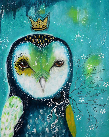 I Offer You Love White Modern Wood Framed Art Print with Double Matting by The Secret Hermit