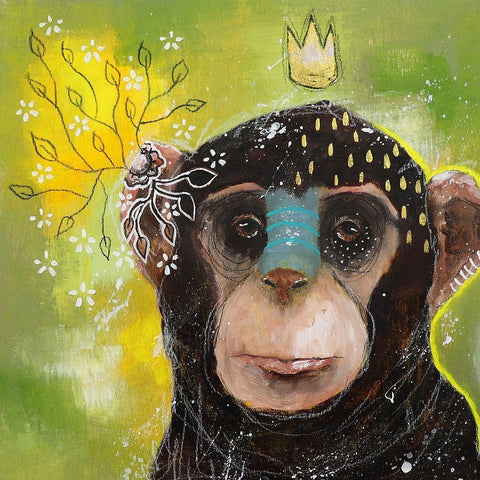 Let the Confusion Go Black Modern Wood Framed Art Print with Double Matting by The Secret Hermit