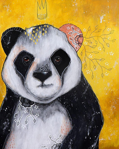 Of Fur and Friendship Black Ornate Wood Framed Art Print with Double Matting by The Secret Hermit