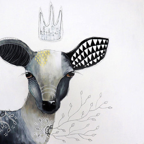 Seeker of Hope White Modern Wood Framed Art Print by The Secret Hermit