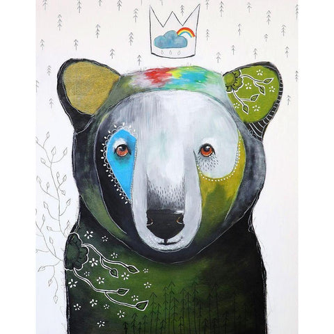 Steady Growth White Modern Wood Framed Art Print by The Secret Hermit