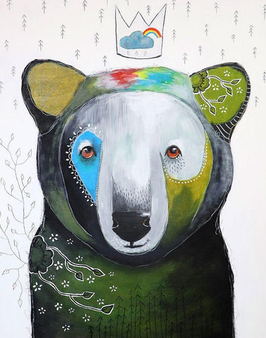 Steady Growth White Modern Wood Framed Art Print with Double Matting by The Secret Hermit