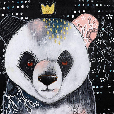 A Fanciful Friendship Black Modern Wood Framed Art Print by The Secret Hermit