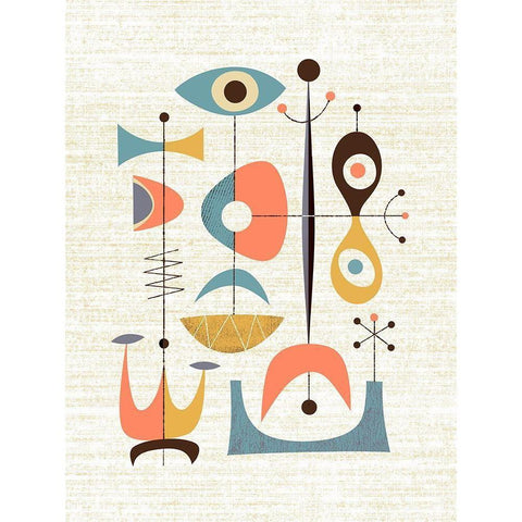 Bombshelter Bash No. 1 Black Modern Wood Framed Art Print by Theodore, James