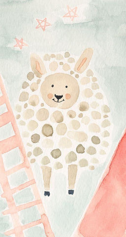 Counting Sheep No. 2 Black Ornate Wood Framed Art Print with Double Matting by Timbrook, Natalie