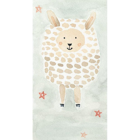 Counting Sheep No. 3 Black Modern Wood Framed Art Print with Double Matting by Timbrook, Natalie