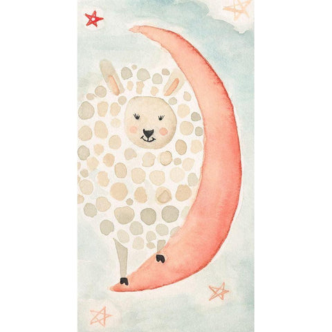 Counting Sheep No. 4 Black Modern Wood Framed Art Print by Timbrook, Natalie