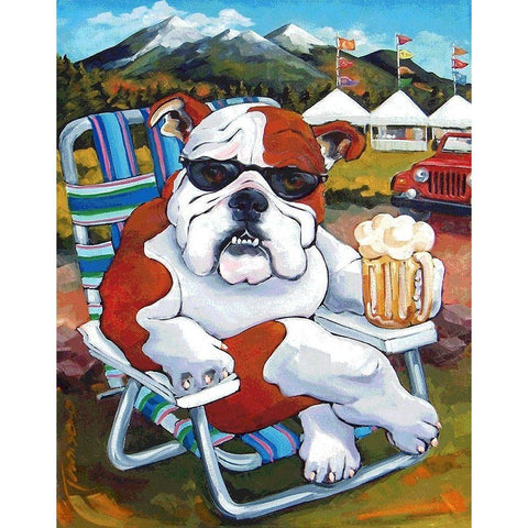 Bully For Beer Fest Black Modern Wood Framed Art Print with Double Matting by Townsend, CR