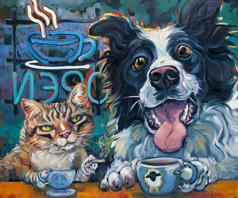 Dude Chill 2 Black Ornate Wood Framed Art Print with Double Matting by Townsend, CR