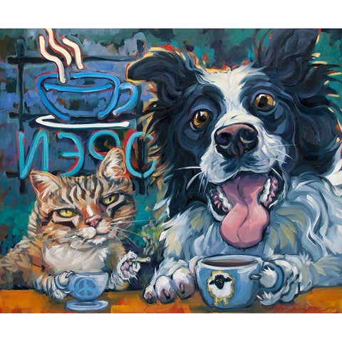 Dude Chill 2 Black Modern Wood Framed Art Print with Double Matting by Townsend, CR