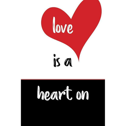 Unknown White Modern Wood Framed Art Print by Love Is a Heart On