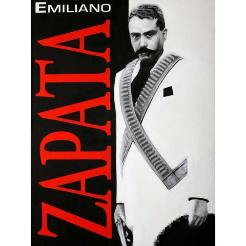 ZAPATA Black Modern Wood Framed Art Print by Valadez, Robert