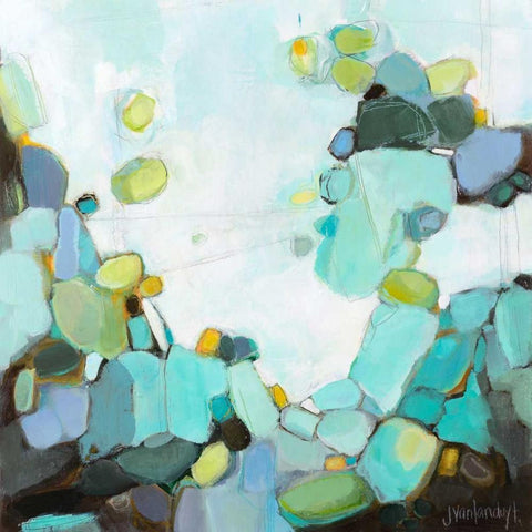 Freshwater White Modern Wood Framed Art Print by Van Landuyt, Jamie
